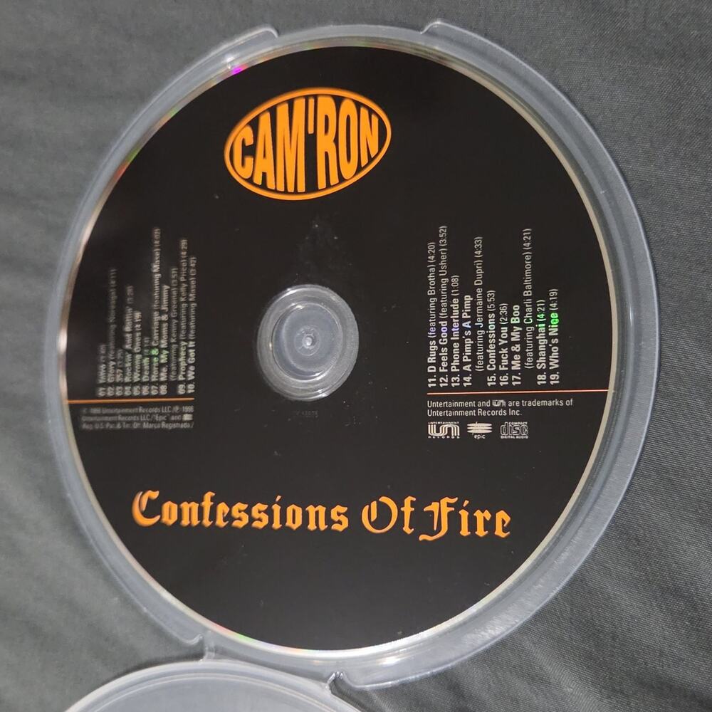 Vtg 1998 Cam'ron Confessions of Fire CD Rap Hip Hop